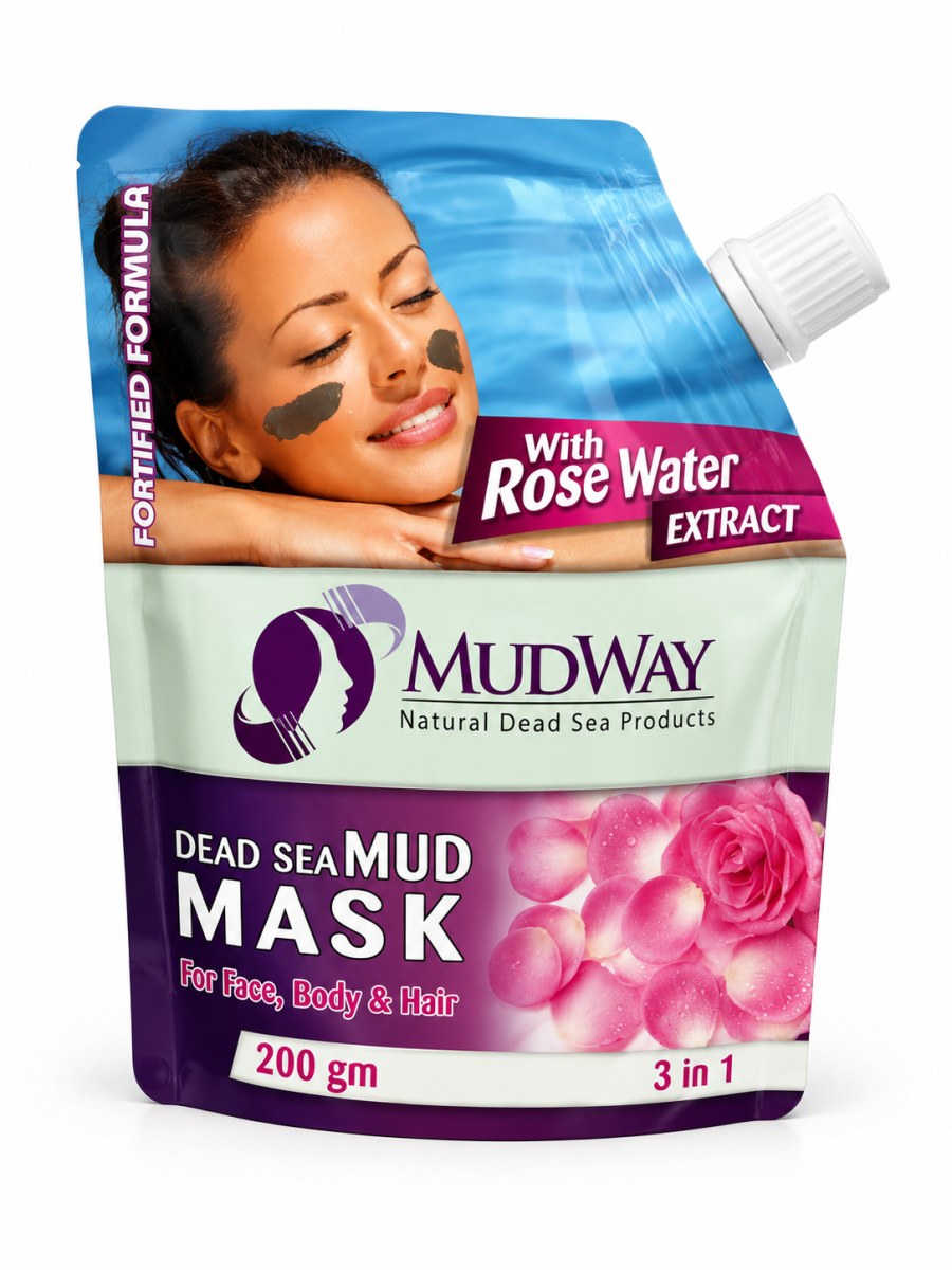Dead Sea Mud Mask with Rose Water Extract – 3 in 1