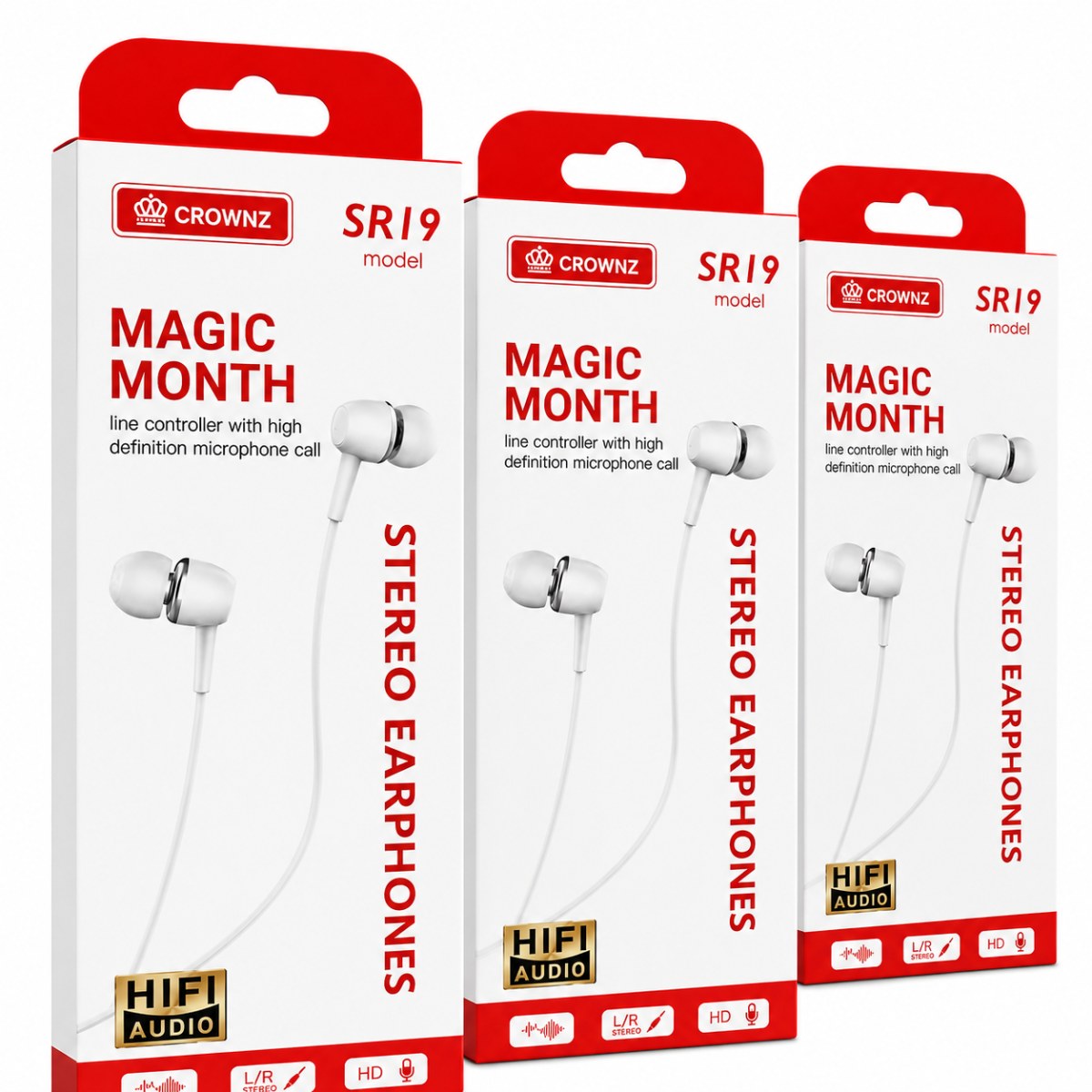 Crownz SR19 Stereo Earphones