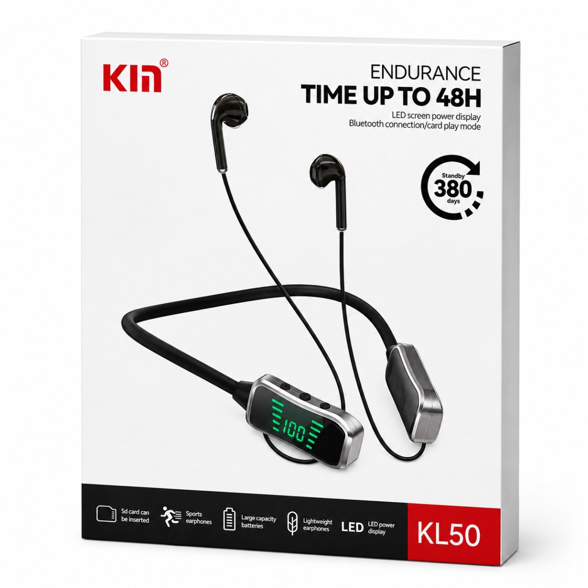KL50 Bluetooth Neckband Earphones