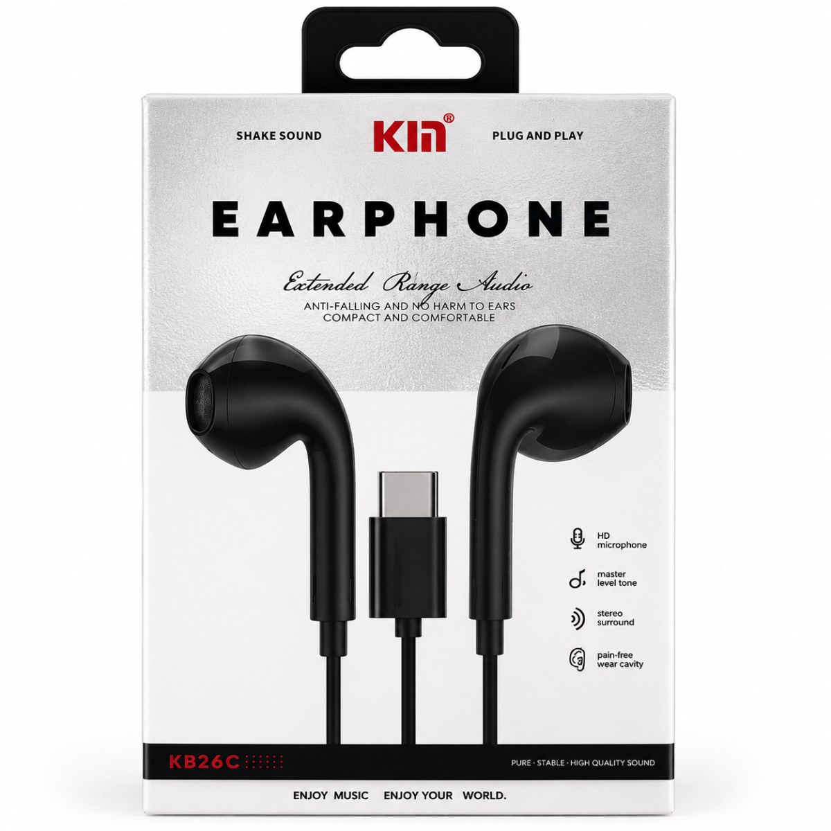 KB26C Type-C Wired Earphones